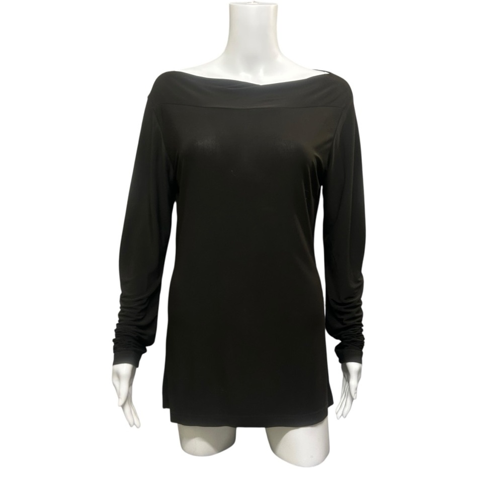 Simpli Dark Brown Stretchy Basic Top Size 8